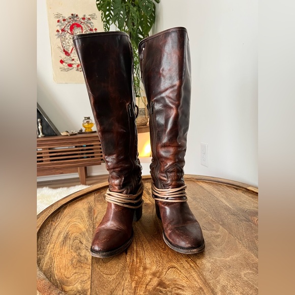 Freebird Dark Brown Over the Knee Boots - Picture 5 of 10